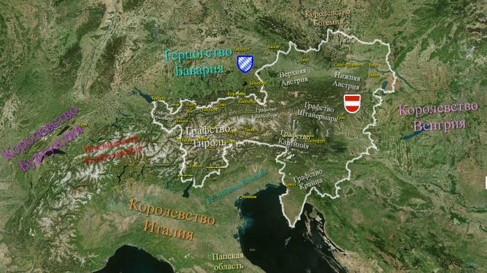 Манга Тирания стали - Глава Глава 224.5 - Карта герцогство Австрия после войны Страница 1